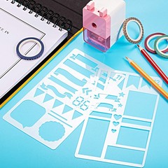 48 Pack Scrapbooking Supplies Kit – Washi Tape, Stencils, Planner Pens & DIY Too