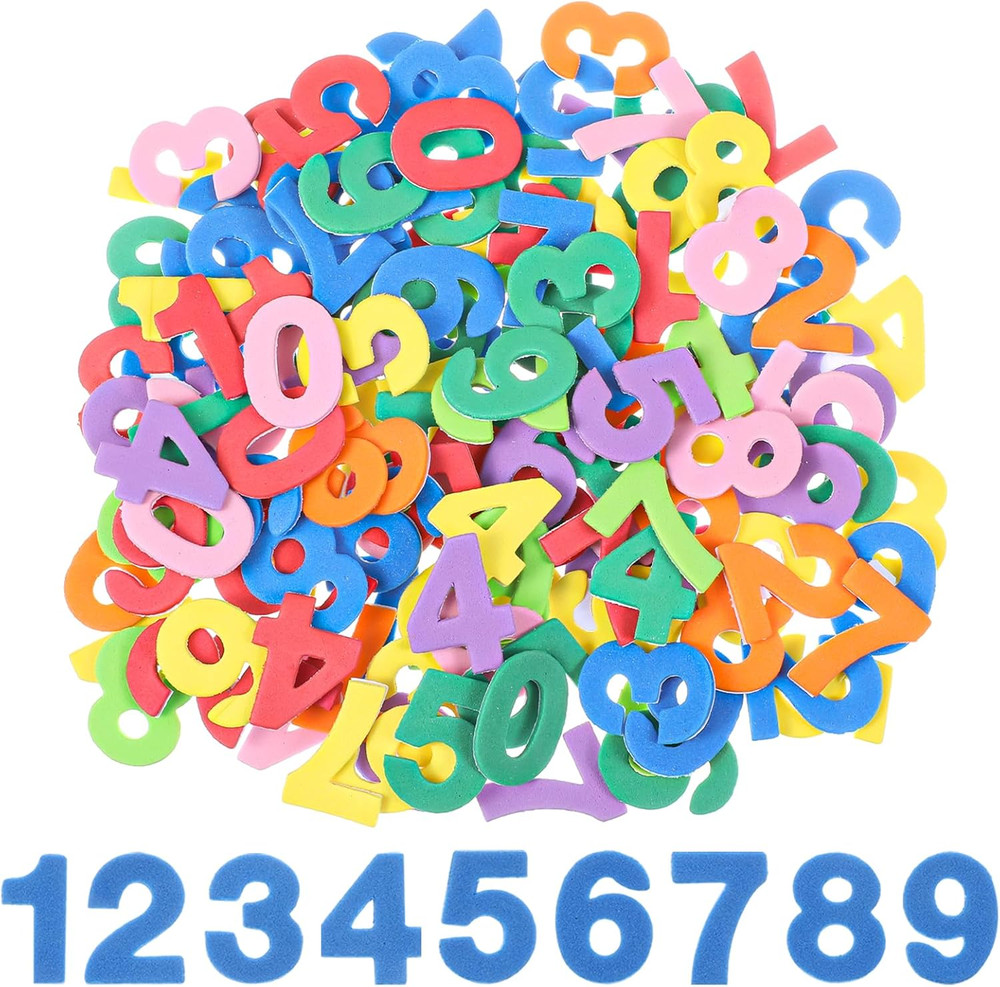 260PCS Foam Number and Letter Stickers for Crafts, DIY, Scrapbooking