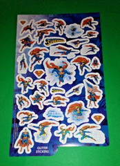 DC Comics Superman Glitter Sticker Sheet Scrapbooking