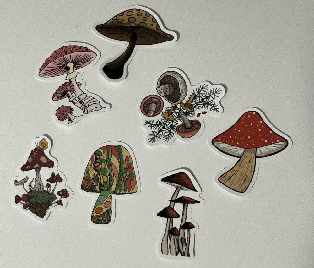 7 Mushroom Stickers
