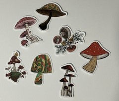 7 Mushroom Stickers