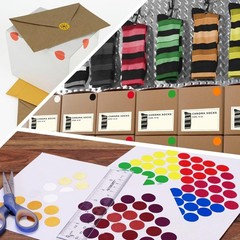 ChromaLabel 3/4 Inch Round Colored Stickers, Permanent Sticky Dots Color Coding