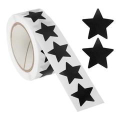 500Pack 3/4″ Star Stickers Semi Gloss Labels for Teacher Supplies, Black