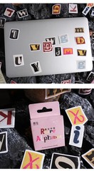 Letter Stickers 52 Pcs A-z Vintage Mini Boxed Adhesive Diy Sticker Gift Sealing
