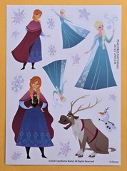 Disney Princess Frozen Sticker Sheet.