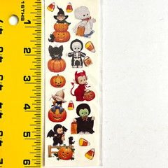 Vintage Teenie Halloweenies Stickers Ruth Morehead Halloween Ghost Pumpkin NOS