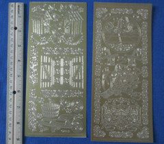 #50 Lot-12 Starform Gold Silver White Sheets Stickers Cards Scrapbook Crafts
