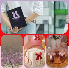 3.3″ Gift Wrap Bows, 60pcs Versatile Bulk Satin Ribbon Bows(Red Pink Purple) …