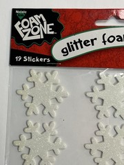 Foam Zone-Christmas Crafts Holly Glitter Foam 3D Stickers-Lot 2 Packs