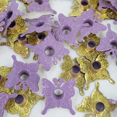 50 Butterfly Eyelets Purple Lilac Crafts Embellishments Paper Art Butterflies