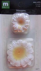 Paper Flower Blossoms White Yellow Green Daisy Blue Pansy or Hydrangea NEW