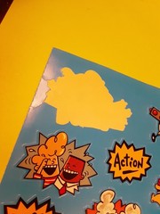 vintage Scholastic Captain Underpants partial sticker sheet *damaged*