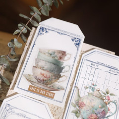 Vintage Vellum Stickers Floral Plants Elements Scrapbooking Supplies Flowers Bot