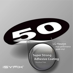 iSYFIX Black Consecutive Number Stickers – 1 to 50, 3-inch, 1 set – Vinyl Sel…