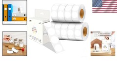 Yellow Coding Labels, 10000 Stickers, 1 Inch Round, 10 Rolls