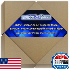 Thunderbolt Paper 100 Sheets Chipboard 24Pt Point 4 X 4 Inches Light Weight