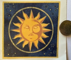 SUN,MOON & STARS Removable,Reusable & Washable Stickers(6pc)Textured•Card Making