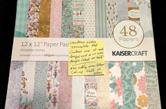 Kaiser Crafts SILVER BELLS & CHRISTMAS WISHES 12 x 12 Papers Ephemera Stickers
