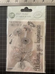 New Veer & Moon Flower Language A6 Clear rubber Stamp Gerbera free USA ship