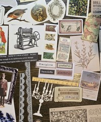 Junk Journal Kit Vintage Style Paper Stickers Tags Tickets Images Ephemera Craft