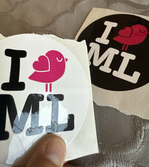 Mystery Land ML USA White and Black Sticker Set NEW RARE