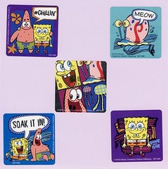 15 SpongeBob SquarePants Assorted Large Stickers – Party Favors – Rewards