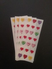 Creative Memories ~ Lot of Four Studio Stickers ~ 2″ x 5″ ~ Candy Hearts