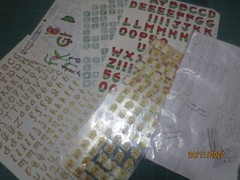 40 Sheets Scrapbooking Stickers Alphabet Mixed Lot – Assorted brands & styles