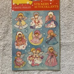 Vtg American Greetings Forget Me Not Sticker Zone Angel New 4 Sheets