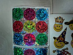 Vintage Medibadge Doctors Office Reward Sticker Smile Sparkles Smiley Face +