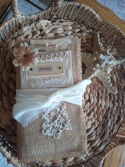 Handmade Junk Journal Travel Book Grunge Diary Memories Coffee Dyed Floral