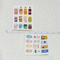 Cute Asian Drinks Sticker Sheets Set | Journal Planner Laptop Sticker | Kawaii