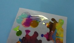 Vintage Sandylion Mother of Pearl Birthday Party Bears Sticker Mod