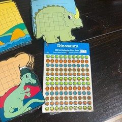 Dinosaur Lot Vintage 1987 Instructional Fair Stickers Reward Behavior Charts