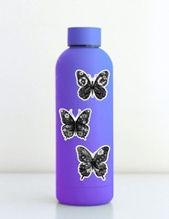 Black and White Butterfly Die Cut Stickers Set Scrapbooking Laptop Waterbottle
