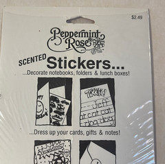 VTG Peppermint Rose Valentine Stickers Scented Hearts Carlton Cards ‘93 Lot Of 2