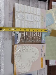 Mixed Scrapbook Junk Journal Shadow Box Lot 7- Wedding/Bride – Cardstock/Stamps