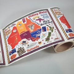 Vintage NRN Designs Australia Country Travel Sticker Roll Lot of 45 Large Sheets