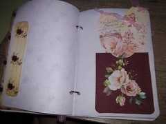 Pink Vintage Roses Junk Journal Scrapbook USA Seller