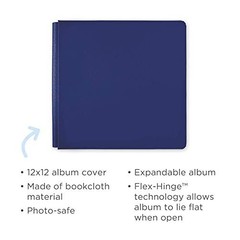 Creative Memories 12×12 Scrapbook Album Coverset – Cobalt Blue Bookcloth
