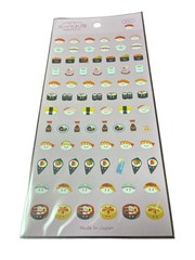 Japanese Food Sticker Set 5 Sheets Washi & Glossy Paper Kawaii Made in Japan