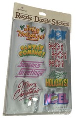 NEW Vintage 1984 SEALED Hallmark Razzle Dazzle Foil Stickers Holiday Christmas