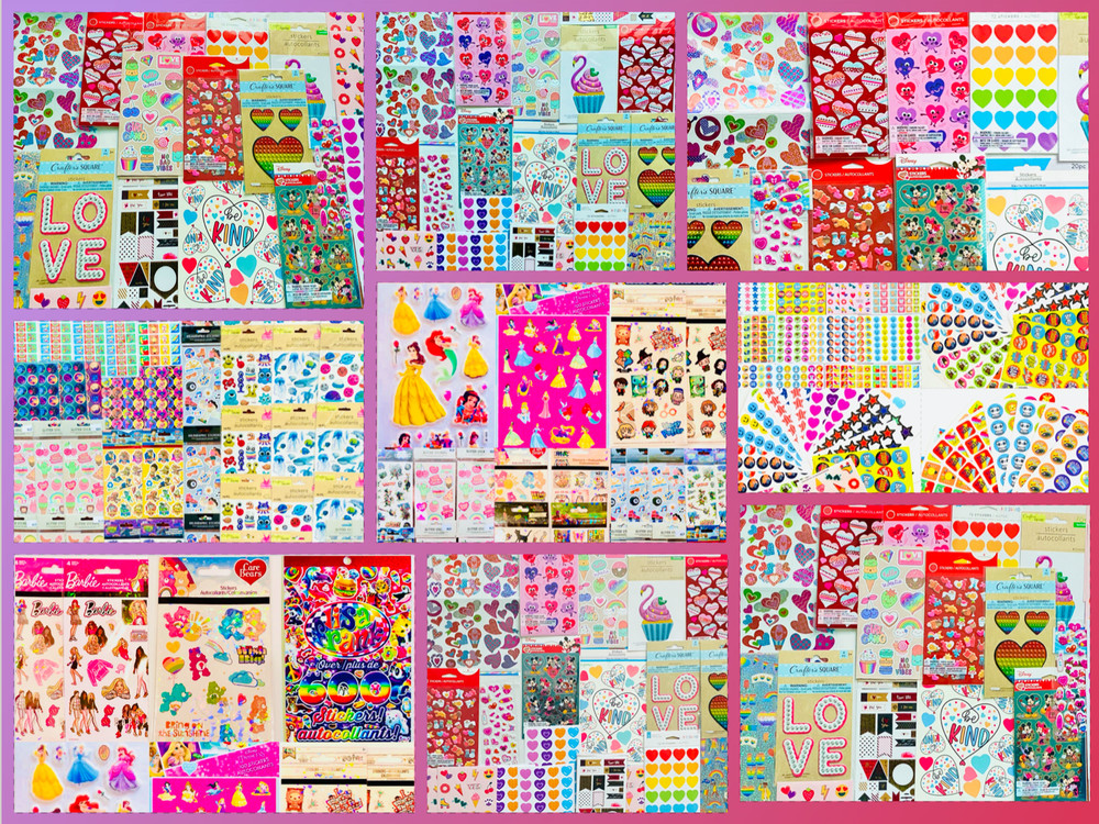 555+ STICKERS! Love Lot Valentine Day Theme DIY Cards Hearts Flowers Teacher