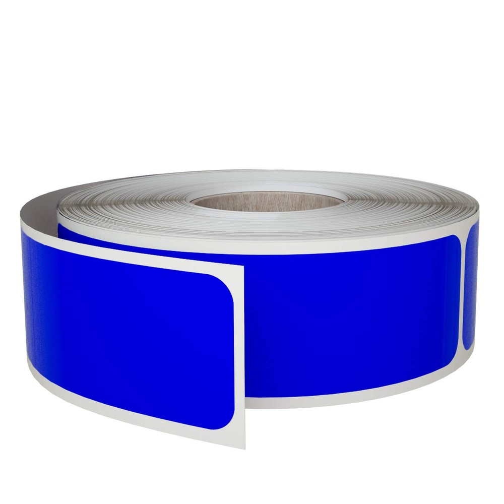 Blue Label Stickers 3×1 Inch – 250 Pack, Rectangle Roll, 7.5×2.5cm