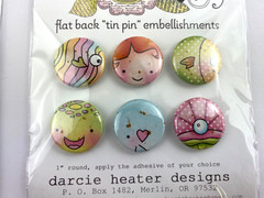Darcie Heater Designs Flat Back Tin Pins DHD54 Under the Sea / DHD212 Jam Packed