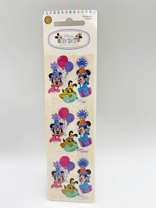 Vintage Sandylion Prismatic Disney Babies Stickers Minnie Mickey Mouse Pluto