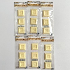 Sticko Architecture Stickers 95 pk Mini Stone Metal Embellishment Lot Dollhouse