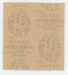 Sandylion Fuzzy White Hen Egg Mods Brown Backing 1988 Vintage Stickers