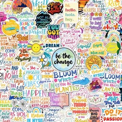 300PCS Affirmation Stickers, Holographic Motivational Sticker Pack, Positive Jou