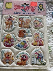 Lot Of Vintage 1980s Puffy Muppets Smurfs Stickers